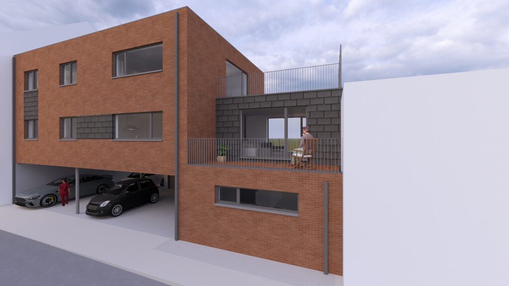 Terrain à bâtir - Permis pour un immeuble de 3 appartements
