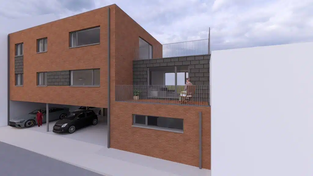 Terrain à bâtir - Permis pour un immeuble de 3 appartements